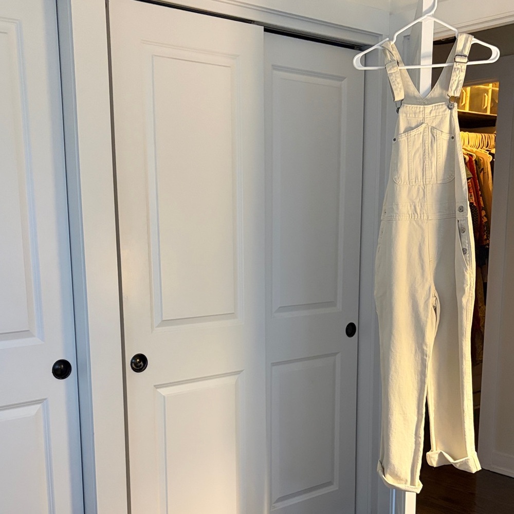 Old Navy Cream Denim Overalls